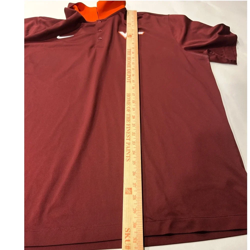 Nike Dri-FIT Mens‎ Virginia Tech Hokies Polo Shirt XXL Golf Activewear Stretch